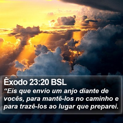 Êxodo 23:20 BSL Bible Verse Image