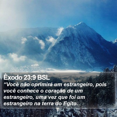 Êxodo 23:9 BSL Bible Verse Image
