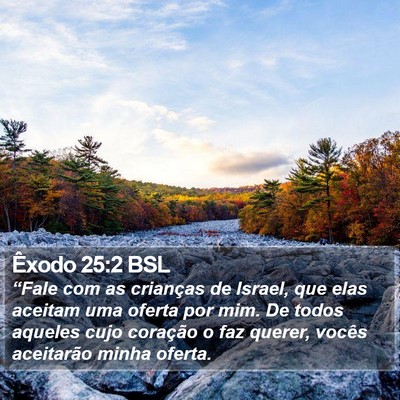 Êxodo 25:2 BSL Bible Verse Image