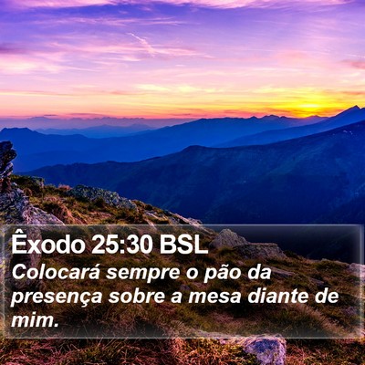 Êxodo 25:30 BSL Bible Verse Image