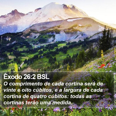 Êxodo 26:2 BSL Bible Verse Image