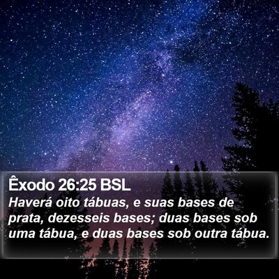 Êxodo 26:25 BSL Bible Verse Image
