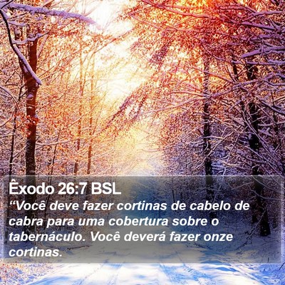 Êxodo 26:7 BSL Bible Verse Image