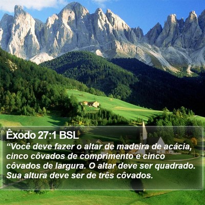 Êxodo 27:1 BSL Bible Verse Image