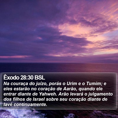 Êxodo 28:30 BSL Bible Verse Image