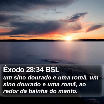 Êxodo 28:34 BSL Bible Verse Image