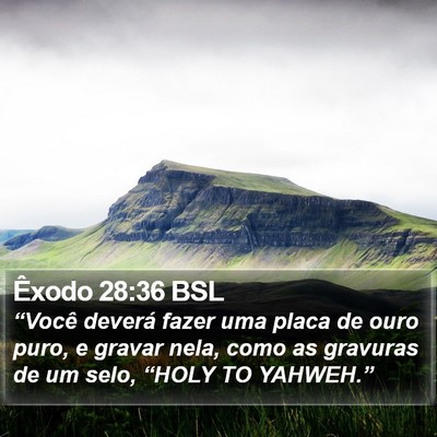 Êxodo 28:36 BSL Bible Verse Image
