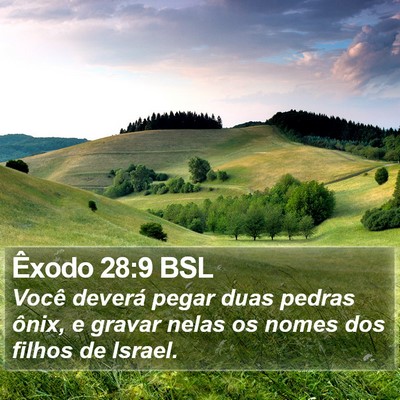 Êxodo 28:9 BSL Bible Verse Image