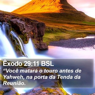 Êxodo 29:11 BSL Bible Verse Image