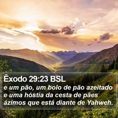 Êxodo 29:23 BSL Bible Verse Image