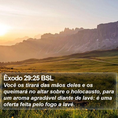 Êxodo 29:25 BSL Bible Verse Image