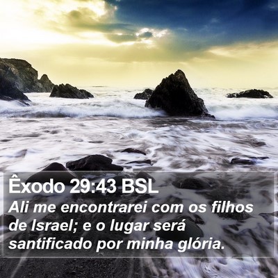 Êxodo 29:43 BSL Bible Verse Image