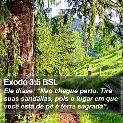 Êxodo 3:5 BSL Bible Verse Image