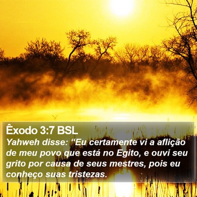 Êxodo 3:7 BSL Bible Verse Image