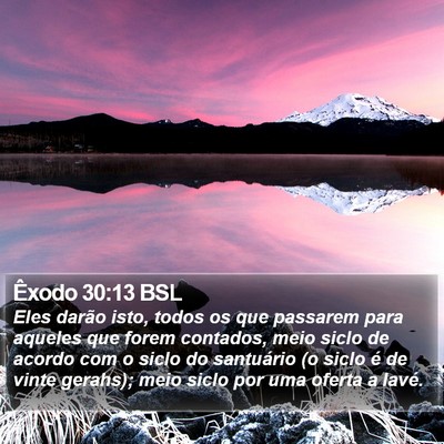 Êxodo 30:13 BSL Bible Verse Image