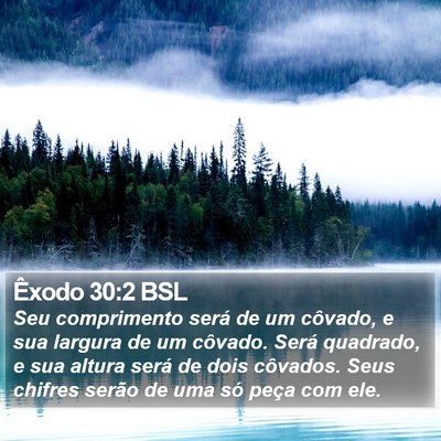 Êxodo 30:2 BSL Bible Verse Image