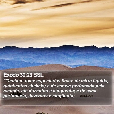 Êxodo 30:23 BSL Bible Verse Image