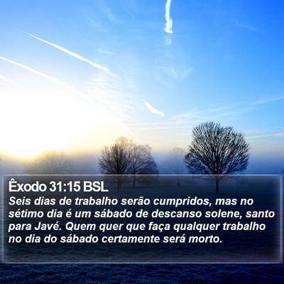 Êxodo 31:15 BSL Bible Verse Image