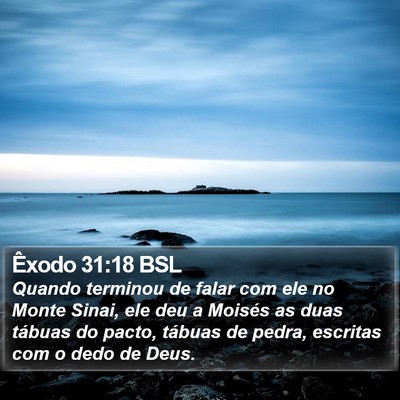 Êxodo 31:18 BSL Bible Verse Image