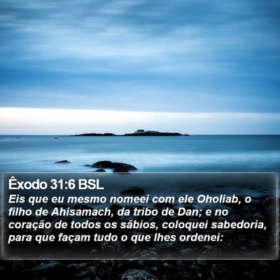 Êxodo 31:6 BSL Bible Verse Image
