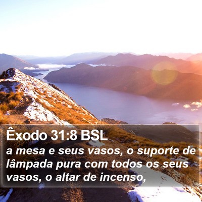 Êxodo 31:8 BSL Bible Verse Image