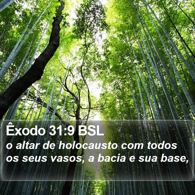 Êxodo 31:9 BSL Bible Verse Image