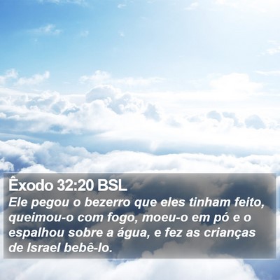 Êxodo 32:20 BSL Bible Verse Image