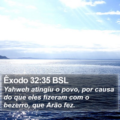 Êxodo 32:35 BSL Bible Verse Image