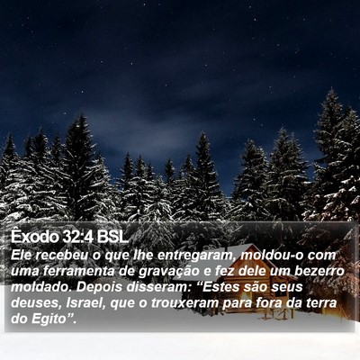 Êxodo 32:4 BSL Bible Verse Image