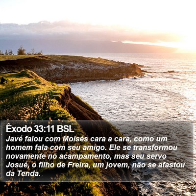 Êxodo 33:11 BSL Bible Verse Image