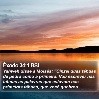 Êxodo 34:1 BSL Bible Verse Image