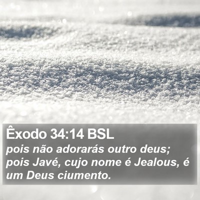 Êxodo 34:14 BSL Bible Verse Image