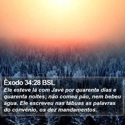 Êxodo 34:28 BSL Bible Verse Image