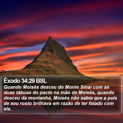 Êxodo 34:29 BSL Bible Verse Image