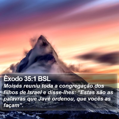 Êxodo 35:1 BSL Bible Verse Image