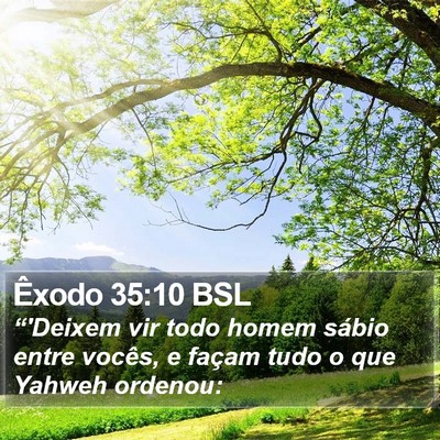 Êxodo 35:10 BSL Bible Verse Image