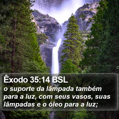Êxodo 35:14 BSL Bible Verse Image