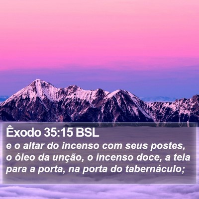 Êxodo 35:15 BSL Bible Verse Image