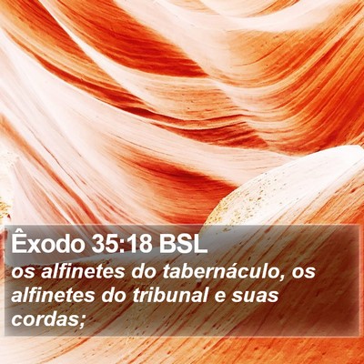 Êxodo 35:18 BSL Bible Verse Image