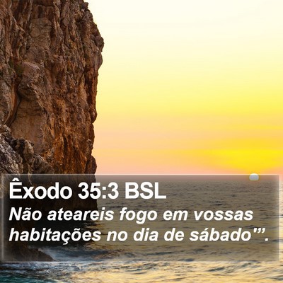 Êxodo 35:3 BSL Bible Verse Image