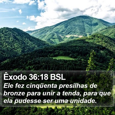 Êxodo 36:18 BSL Bible Verse Image