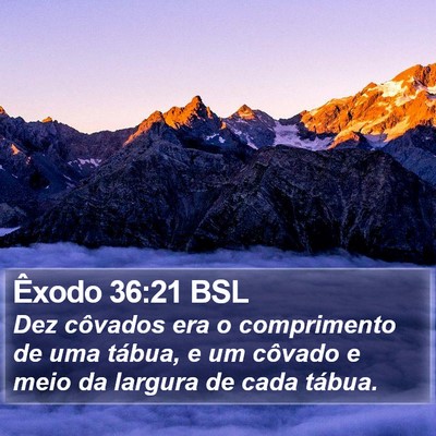 Êxodo 36:21 BSL Bible Verse Image
