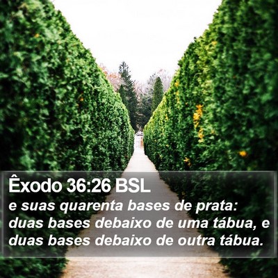 Êxodo 36:26 BSL Bible Verse Image