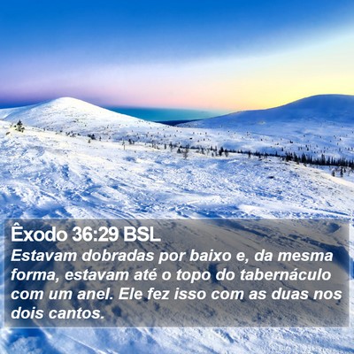 Êxodo 36:29 BSL Bible Verse Image