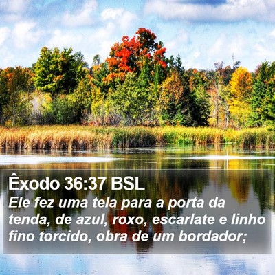Êxodo 36:37 BSL Bible Verse Image