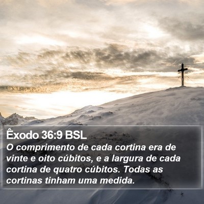Êxodo 36:9 BSL Bible Verse Image