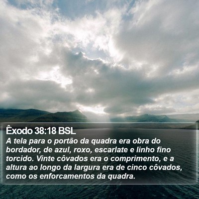 Êxodo 38:18 BSL Bible Verse Image