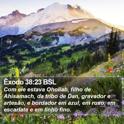 Êxodo 38:23 BSL Bible Verse Image