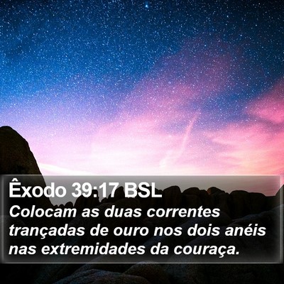 Êxodo 39:17 BSL Bible Verse Image
