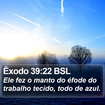 Êxodo 39:22 BSL Bible Verse Image